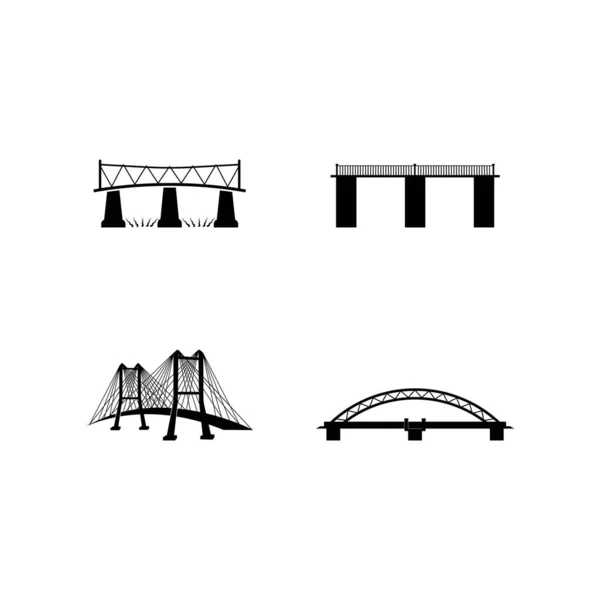 Bridge Vector Pictogram Illustratie Logo Ontwerp — Stockvector