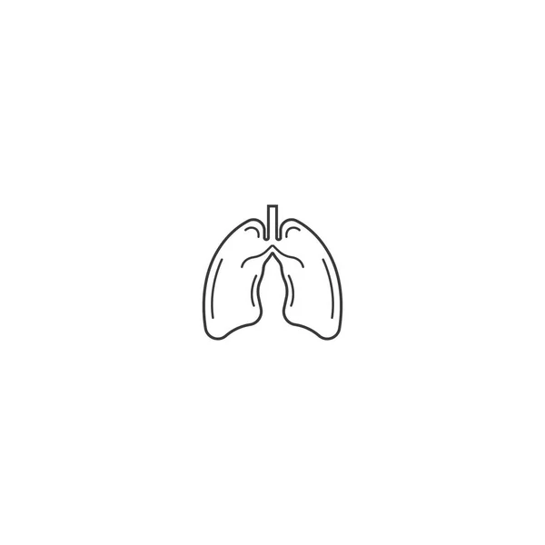 Lungs Icon Vector Illustration Design Template Eps — Stock Vector