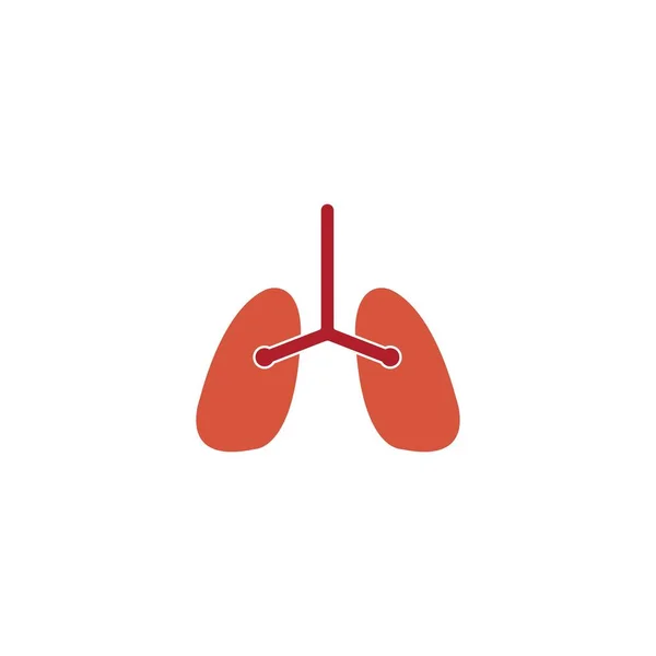 Lungs Icon Vector Illustration Design Template Eps — Stock Vector