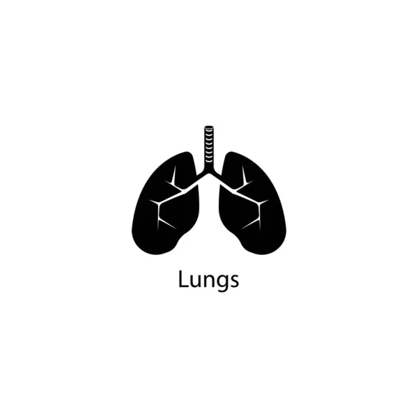 Lungen Symbol Vektor Illustration Logo Design Vorlage Und Hintergrund — Stockvektor