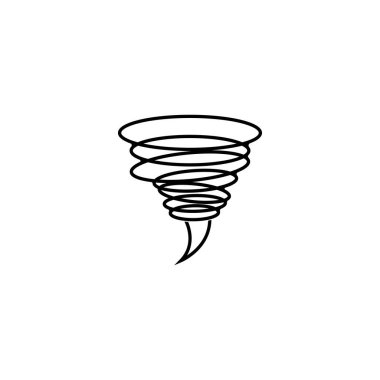 Tornado simgesi vektör tasarım illüstrasyonu.