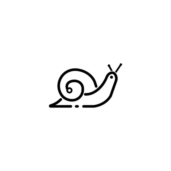 Lumaca Icona Vettore Illustrazione Logo Design Templat — Vettoriale Stock