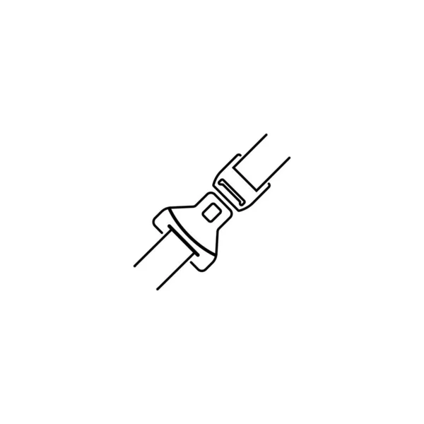 Veiligheidsgordel Pictogram Vector Illustratie Logo Ontwerp — Stockvector