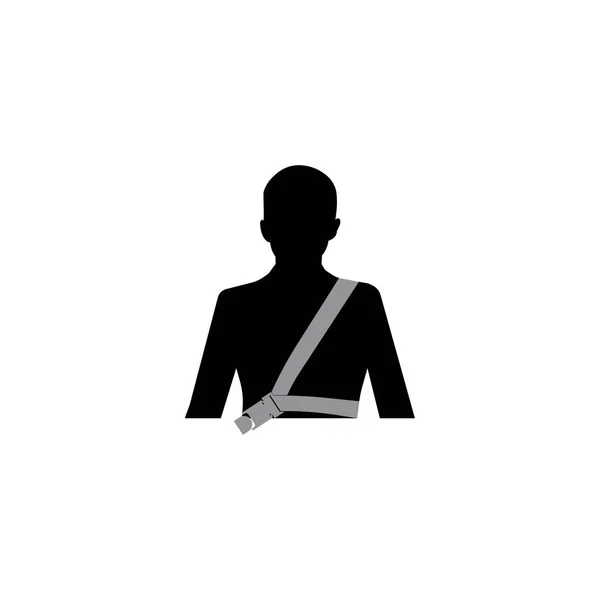 Seatbelt Icon Vector 디자인 — 스톡 벡터