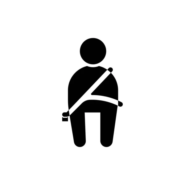Emniyet kemeri simgesi vektör illüstrasyon logosu tasarımı.