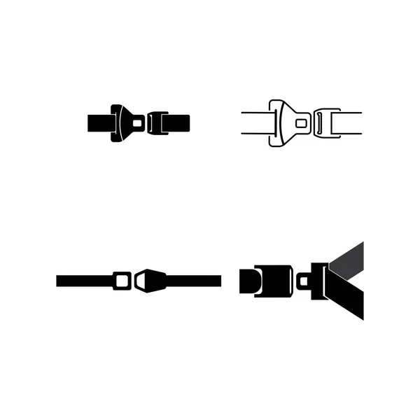 Seatbelt Icon Vector Illustration Logo Design — Stock Vector
