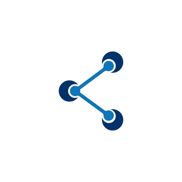 Molecule Logo Vector Ilustración Diseño Plantilla — Vector de stock