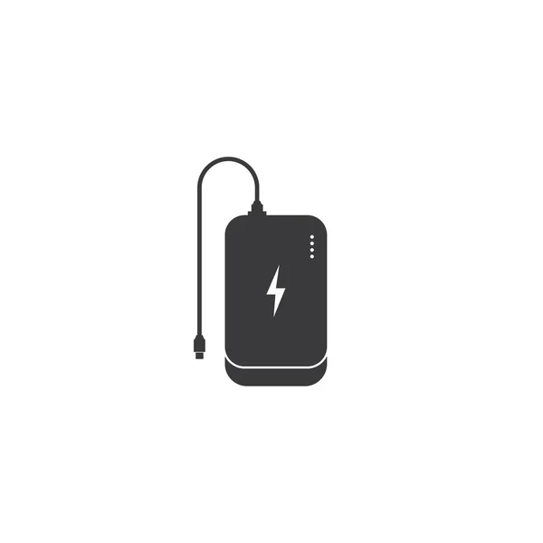 Power Bank Значок Векторна Ілюстрація Дизайн Логотипу — стоковий вектор