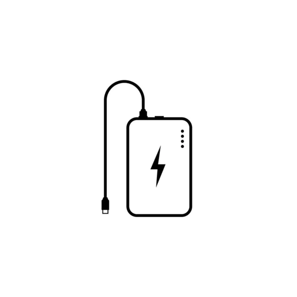 Power Bank Ikon Vektor Illustration Logotyp Design — Stock vektor