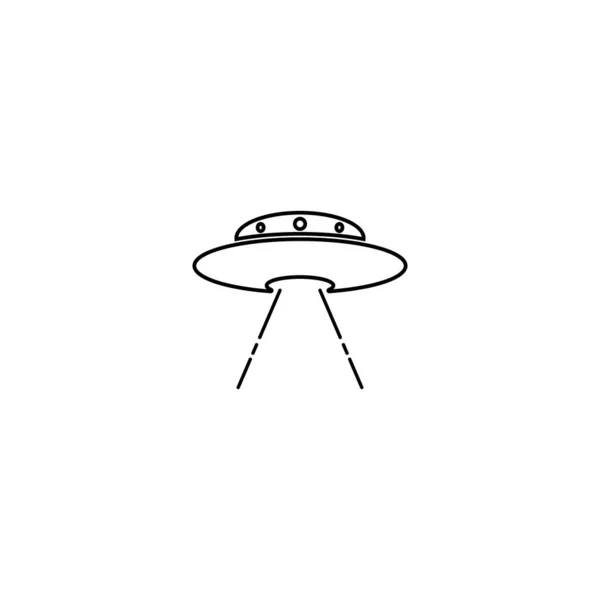 Ufo Line Icon Vector Illustration Design Template — Stock Vector