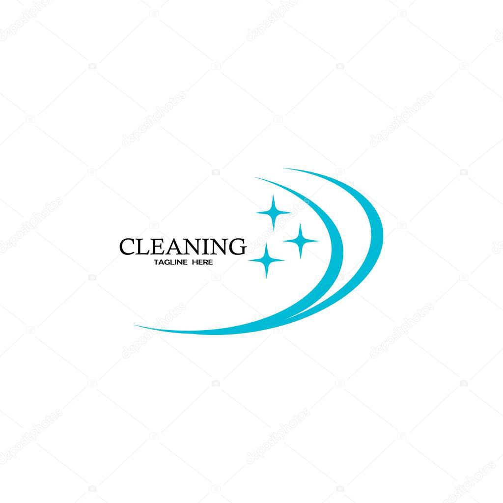 Cleaning logo vector illustration  icon design template.