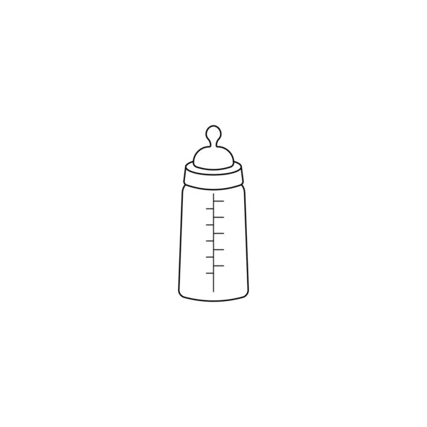 Baby Schnuller Linie Vektor Symbol Illustration Design Vorlage — Stockvektor