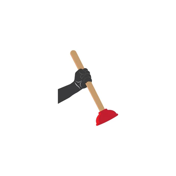 Plunger Pictogram Vector Illustratie Ontwerp Sjabloon — Stockvector