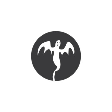 Hayalet simgesi vektör illüstrasyon logo tasarım şablonu.