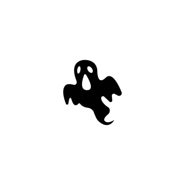 Ghost Ikon Vektor Illustration Logotyp Design Isolerad Vit Bakgrund — Stock vektor