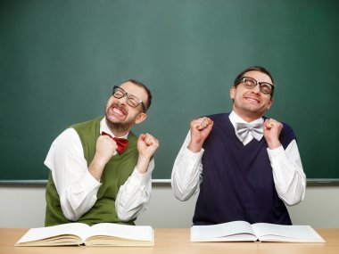Erkek nerds heyecan