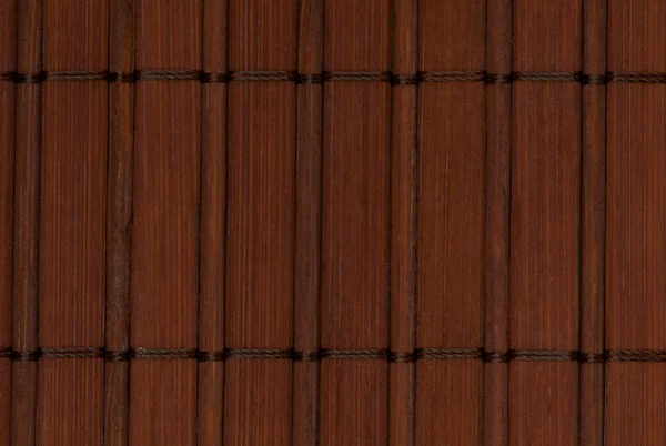 Textura de esteira de bambu marrom — Fotografia de Stock