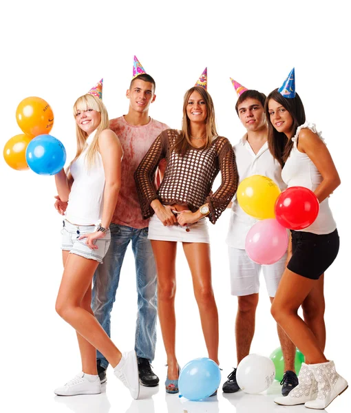 年轻人在生日聚会上 — 图库照片