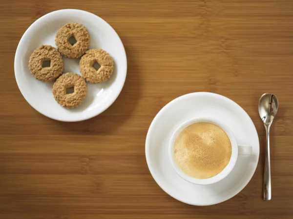 Espresso avec cookies — Photo