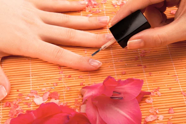 Nail polish at spa — Stock Photo, Image