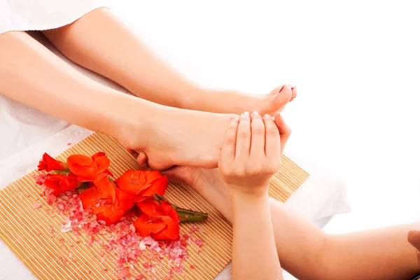 Massagem nos pés no spa — Fotografia de Stock