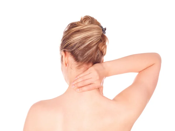 Woman with neck pain — Stock Photo, Image