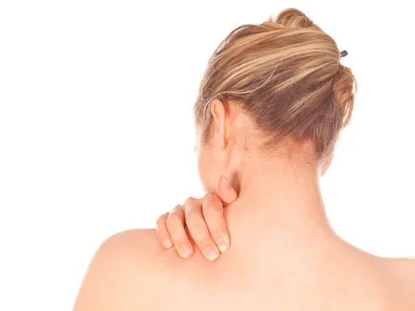 Woman with neck pain — Stock Photo, Image