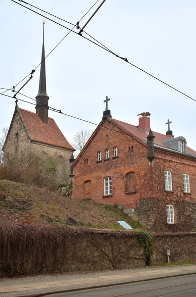 Kutsal Mezar Taşı Binaları Kutsal Mezar Sokağı Gorlitz Grlitz Almanya — Stok fotoğraf