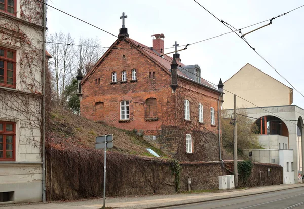 Kutsal Mezar Taşı Binaları Kutsal Mezar Sokağı Gorlitz Grlitz Almanya — Stok fotoğraf