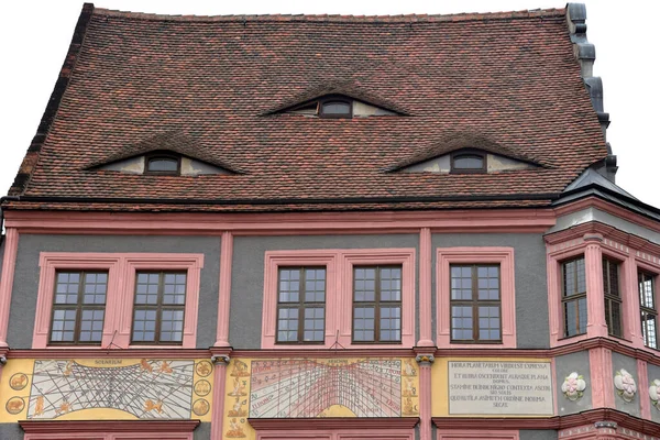 Telhado Azulejo Vermelho Com Janelas Oculares Centro Histórico Gorlitz Grlitz — Fotografia de Stock