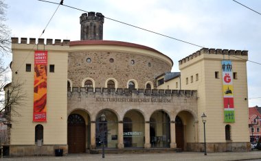 Gorlitz (Grlitz), Almanya, 17 Aralık 2018: Tarihi kent merkezi - Kültür Tarihi Müzesi (Kulturhistorisches), Kaisertrutz Bastion