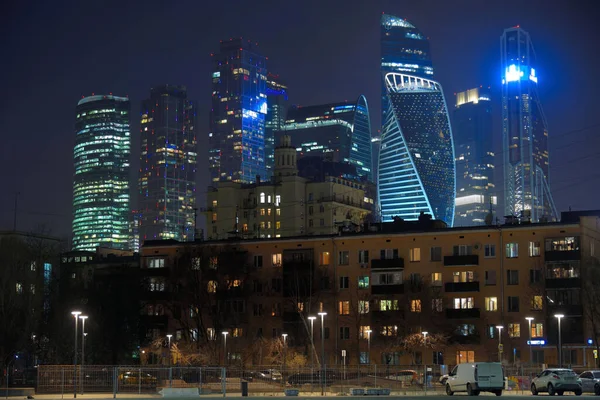 View Platovskaya Street Moscow International Business Center Mibc Also Known — Stock Photo, Image