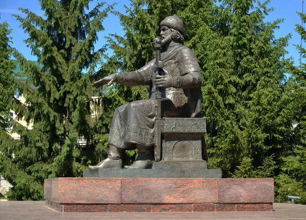 Kostroma Rosja Maja 2021 Pomnik Założyciela Starożytnego Kostromy Jurija Dolgorukiego — Zdjęcie stockowe