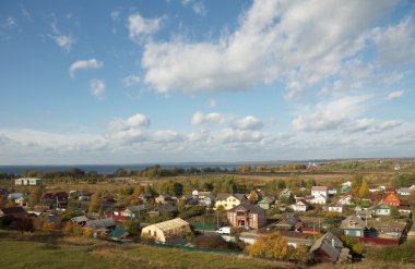 Panorama şehrin Pereyaslavl-Zalessky, Yaroslavl Oblast, Rusya Federasyonu