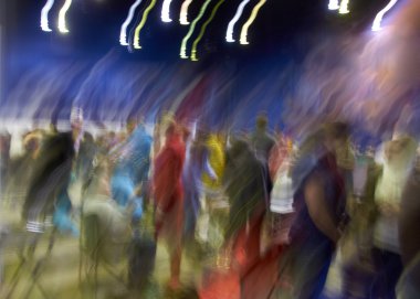 İnsanlarla tanışmak görüntü arka planı olarak bulanık.