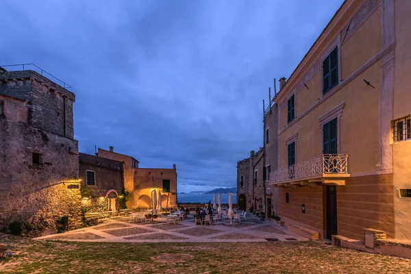 Borgio Verezzi Italia Maggio 2021 Piazza Sant Agostino Notte Con — Foto Stock