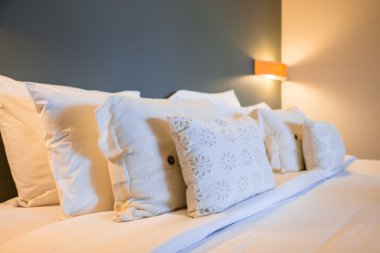 Yastık, minder turuncu uyku ışık.