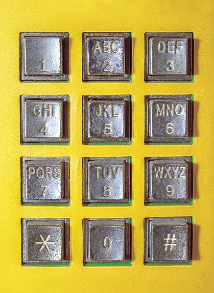 Παλιά κουμπί αριθμός δημόσιο τηλεφωνικό — Φωτογραφία Αρχείου