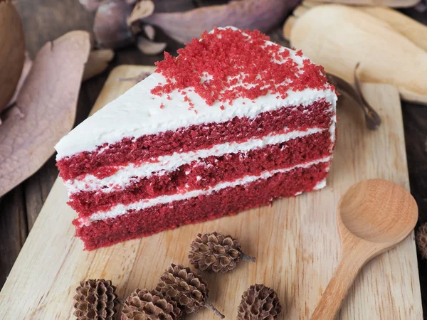 Bolo de veludo vermelho — Fotografia de Stock