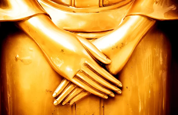 La mano della statua di Buddha. pace nella mente — Foto Stock