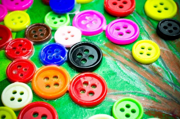 Botões de muitas cores — Fotografia de Stock