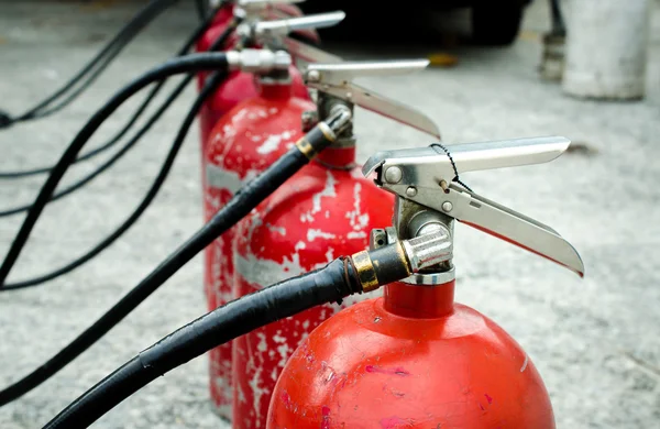 The fire extinguisher used — Stock Photo, Image