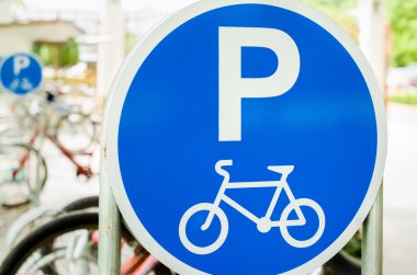 Bisiklet Park, kapat işareti kadar Park ve seçici odak