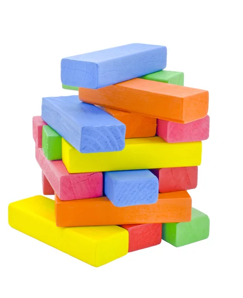 Multicolor wooden toy blocks — Stock Photo, Image