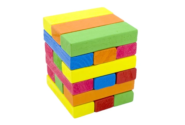 Multicolor wooden toy blocks — Stock Photo, Image