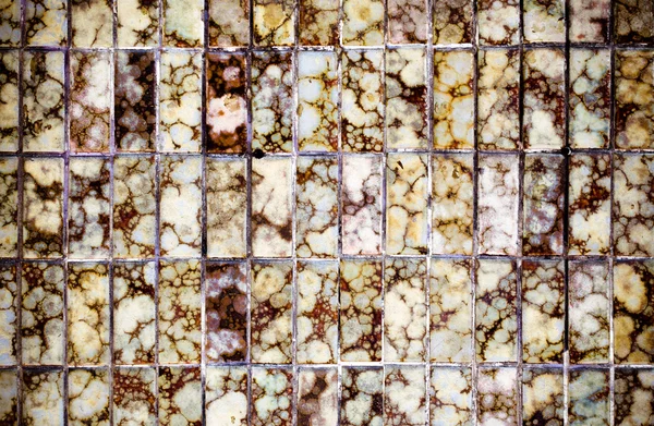 Vintage style design of brown mosaic tile texture wall — Stock Photo, Image