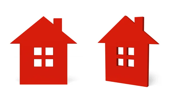 Red home icon — Stock Photo, Image