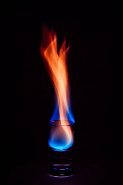 Fire in glass — Stock Photo, Image