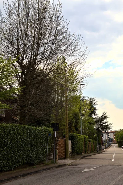 Straat Van Een Kleine Stad Het Italiaanse Platteland — Stockfoto