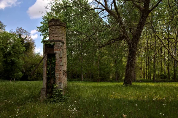 Remains Manual Water Pump Middle Field Park — Stockfoto
